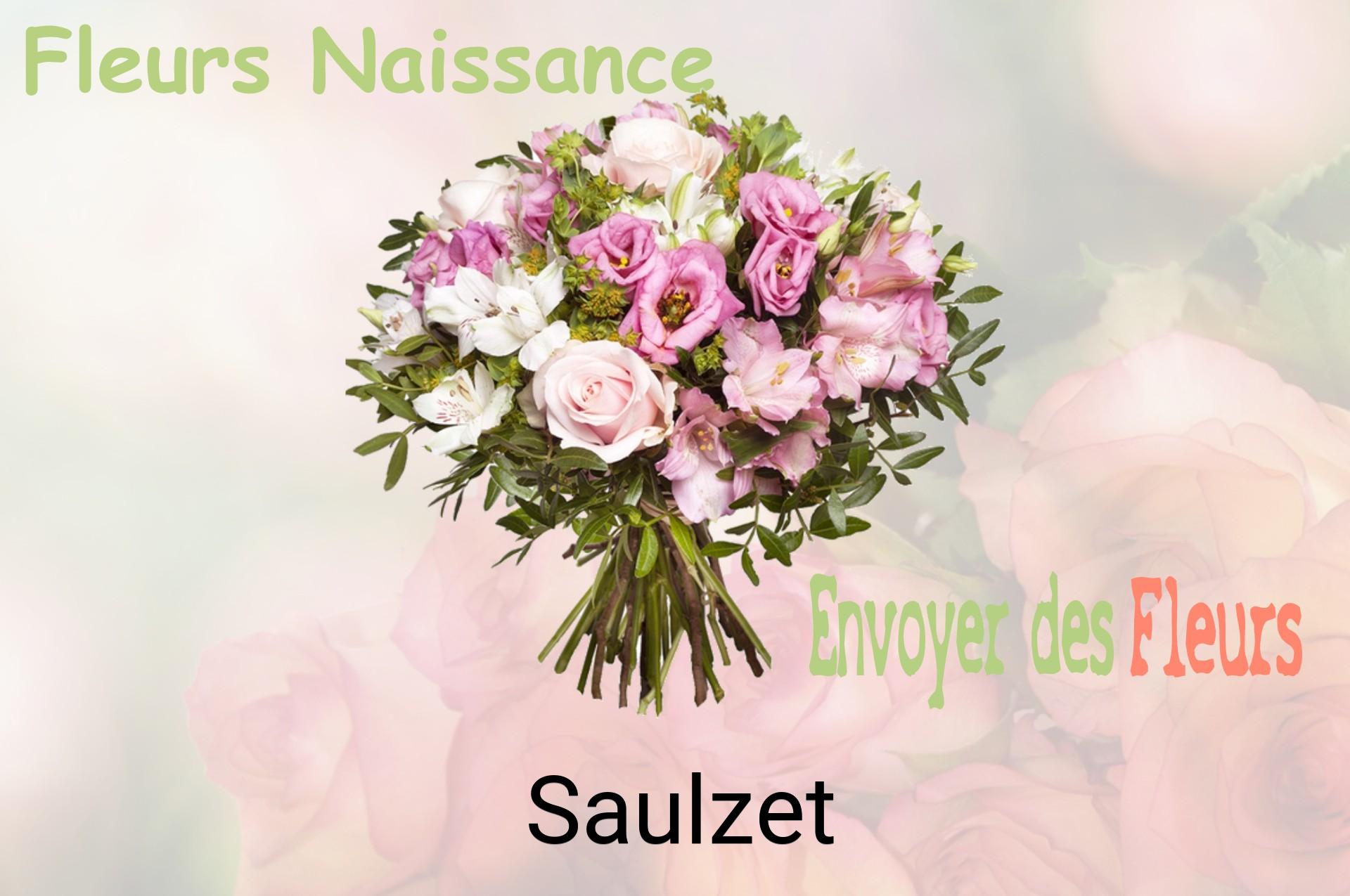 Bouquet de fleurs de naissance livré à Saulzet