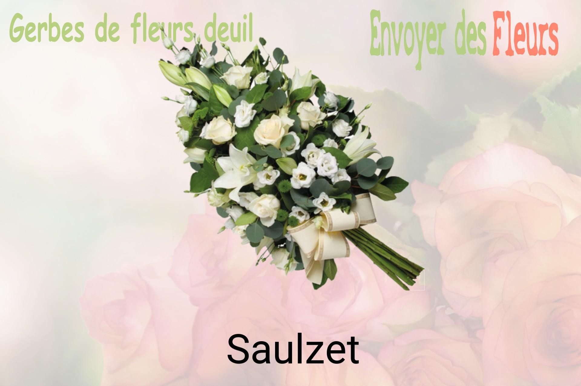 Gerbe de fleurs de deuil livrée à Saulzet